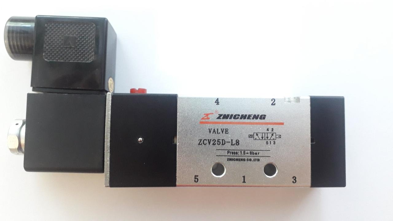 Розподільник подачі повітря ZCV25D-L8 на 220V (пневморозподілювач, соленоїд)