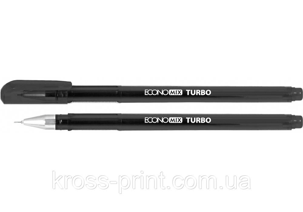 Ручка гелева Economix TURBO чорна