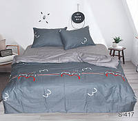 Двухспальное постельное белье сатин люкс с компаньоном S417
