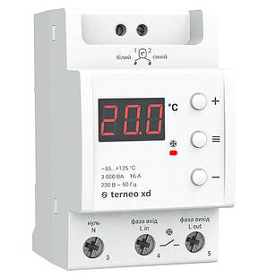 Терморегулятор terneo xd для охолодження та вентиляції