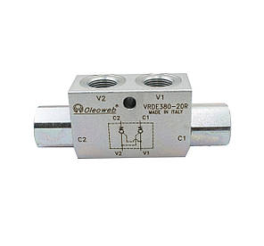 Гідрозамок двосторонній VRDE380 (35 л/хв, G 3/8"), фото 3