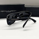 Чоловічі сонцезахисні окуляри з поляризацією Porsche Design (1055) чорні, фото 4