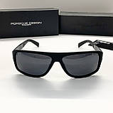 Чоловічі сонцезахисні окуляри з поляризацією Porsche Design (1055) чорні, фото 2