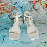 Замшеві босоніжки на підборах, фото 4