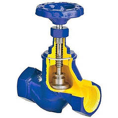 Вентиль запірний чавунний муфтовий Zetkama DN 10 PN 1,6 МПа