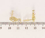 Сережки Xuping QQMM Позолота 14K пусети "Квіточки з цирконієм", фото 3