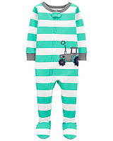 18м, рост 78-83. Человечек слип из хлопка Трактор Carters, пижама-комбинезон Картерс. В наличии.