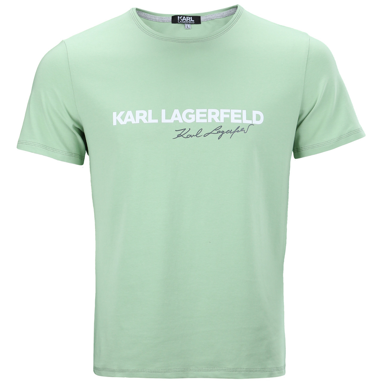 Футболка чоловіча м'ята KARL LAGERFELD з принтом №2 Ф-10 MINT S(Р) 20-836-020, фото 1