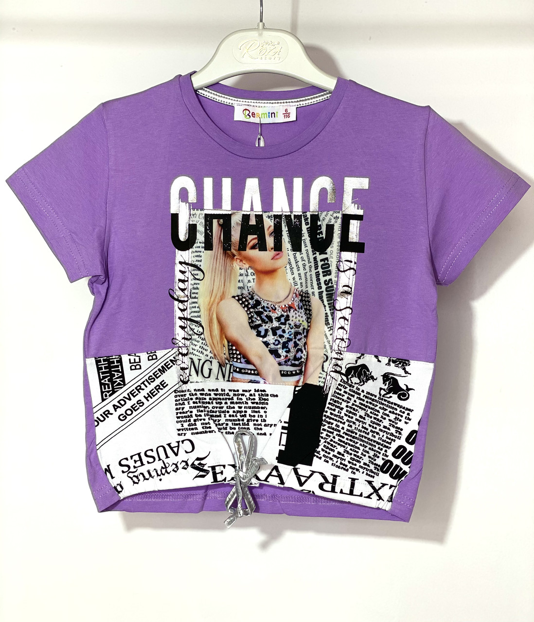 Футболка для дівчинки Bermini 7214 116 см Бузковий