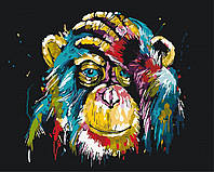 Картины по номерам - Красочная шимпанзе BS25714 Брашми