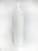 Бутылка для соусов FoREST белая 360мл, Пластиковая белая бутылка с крышкой для соусов