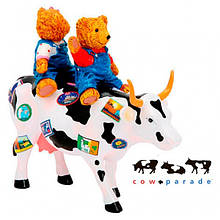 Колекційна статуетка Корова з двома плюшевими ведмедями "Teddy Bears on the Moove" Size M