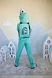 Карнавальний костюм для аніматорів Амонг Ас Among Us зелений (м' ятний), фото 3