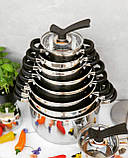 Каструля 3.6 л із неіржавкої сталі Edenberg EB-3695 Каструля для індукційної плити з товстим дном, фото 6