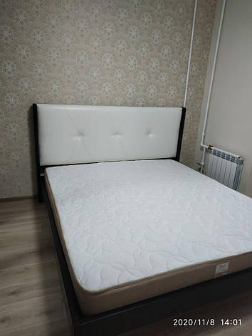 Ліжко дерев'яне з м'яким узголів'ям Сієна ArtWood, колір венге, фото 1