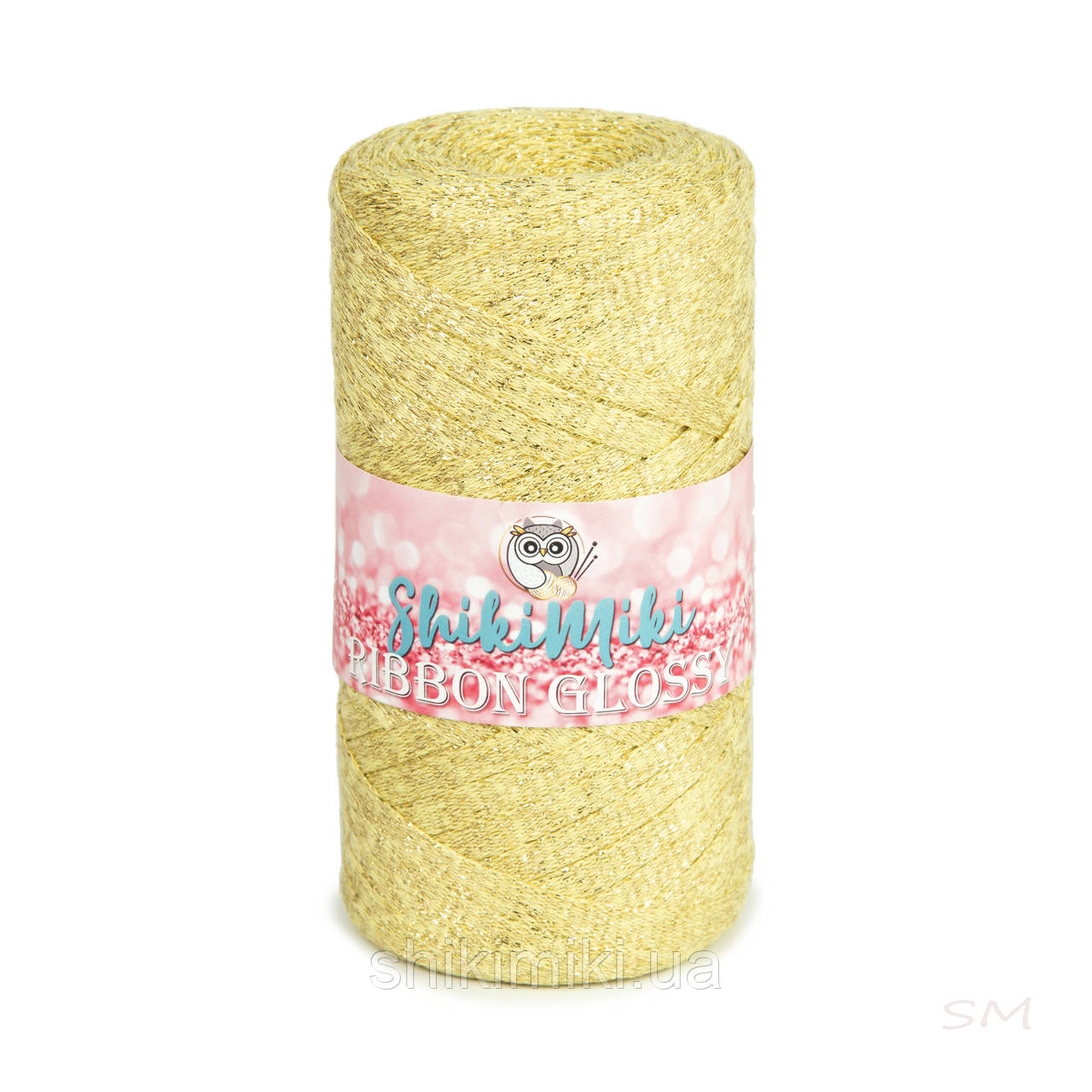 Трикотажний плоский шнур Ribbon Glossy, колір Сонячний