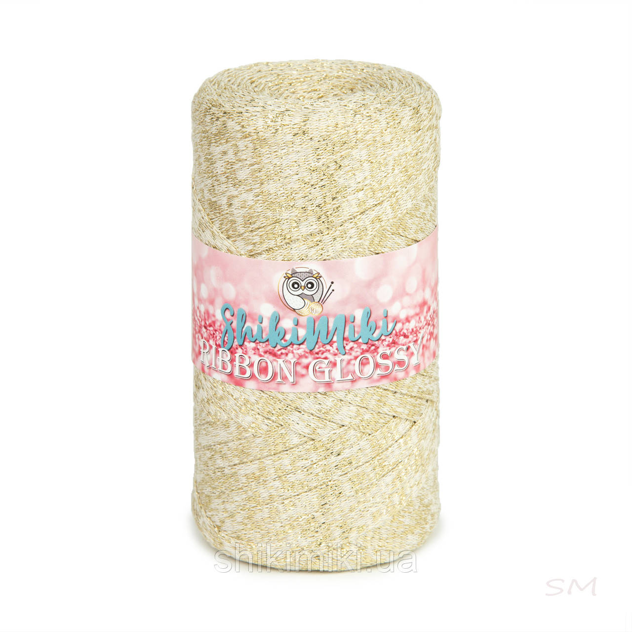Трикотажний плоский шнур Ribbon Glossy , колір Молочний
