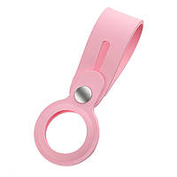 Чехол-брелок ArmorStandart для AirTag Silicone Loop with Button Pink (ARM59157)