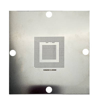 Трафарет BGA прямого нагріву K8M890 (0.60 mm) 90 x 90 mm, фото 1