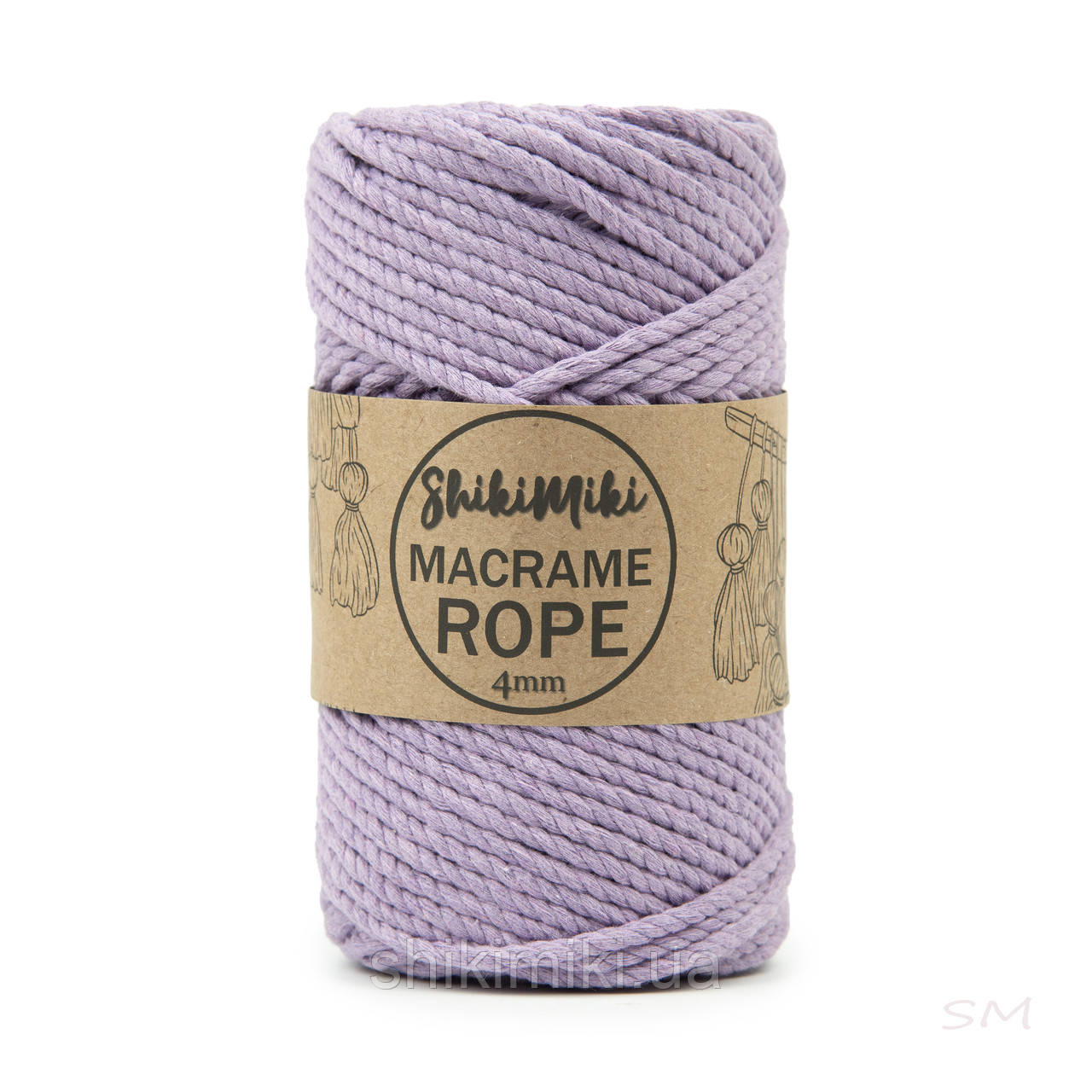 Еко шнур Shikimiki Rope 4mm, колір Лаванда