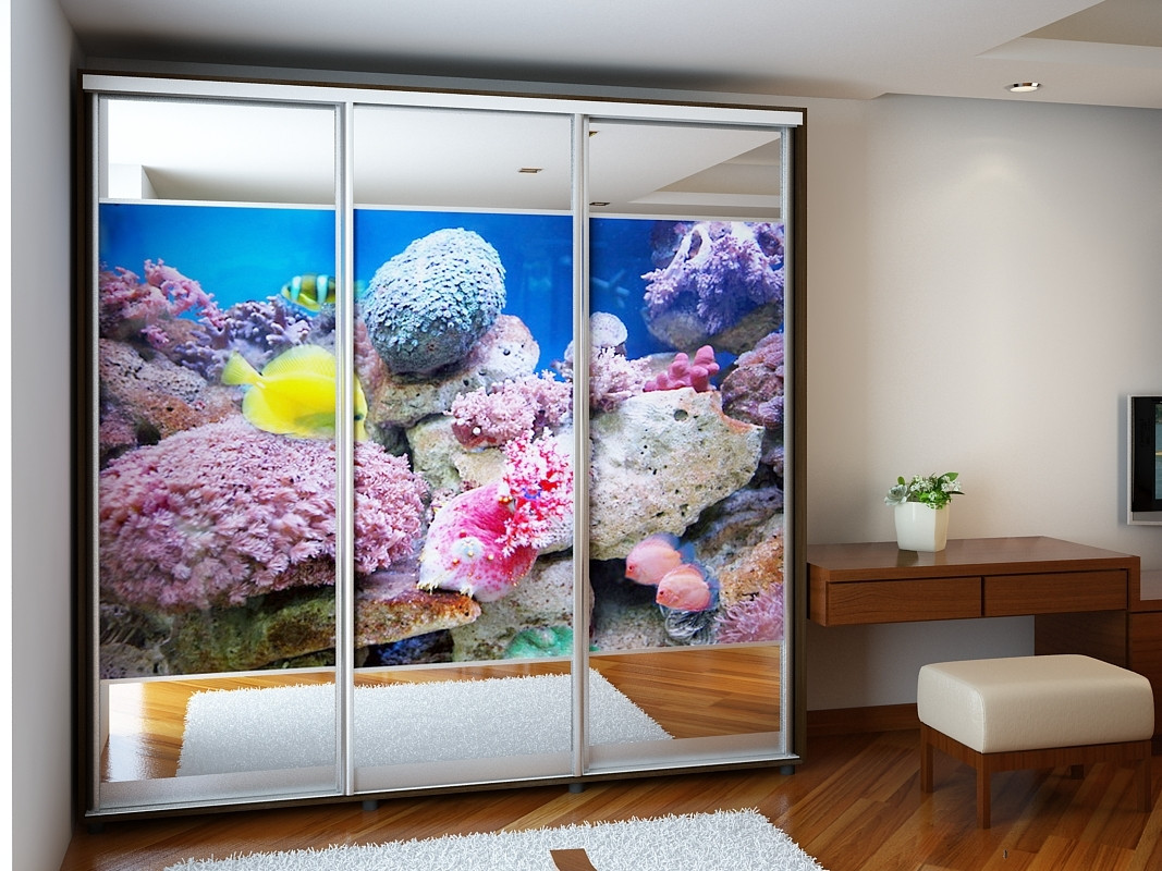 Шафа-купе FLASHNIKA Ніка 3 (двері фотодрук вставки дзеркало), фото 1