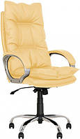 Компьютерное офисное кресло для руководителя Яппи Yappi Anyfix CHR-68 Экокожа ECO-01 бежевое Новый Стиль