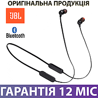Бездротові навушники для спорту JBL T125BT Bluetooth чорні, блютуз гарнітура для бігу