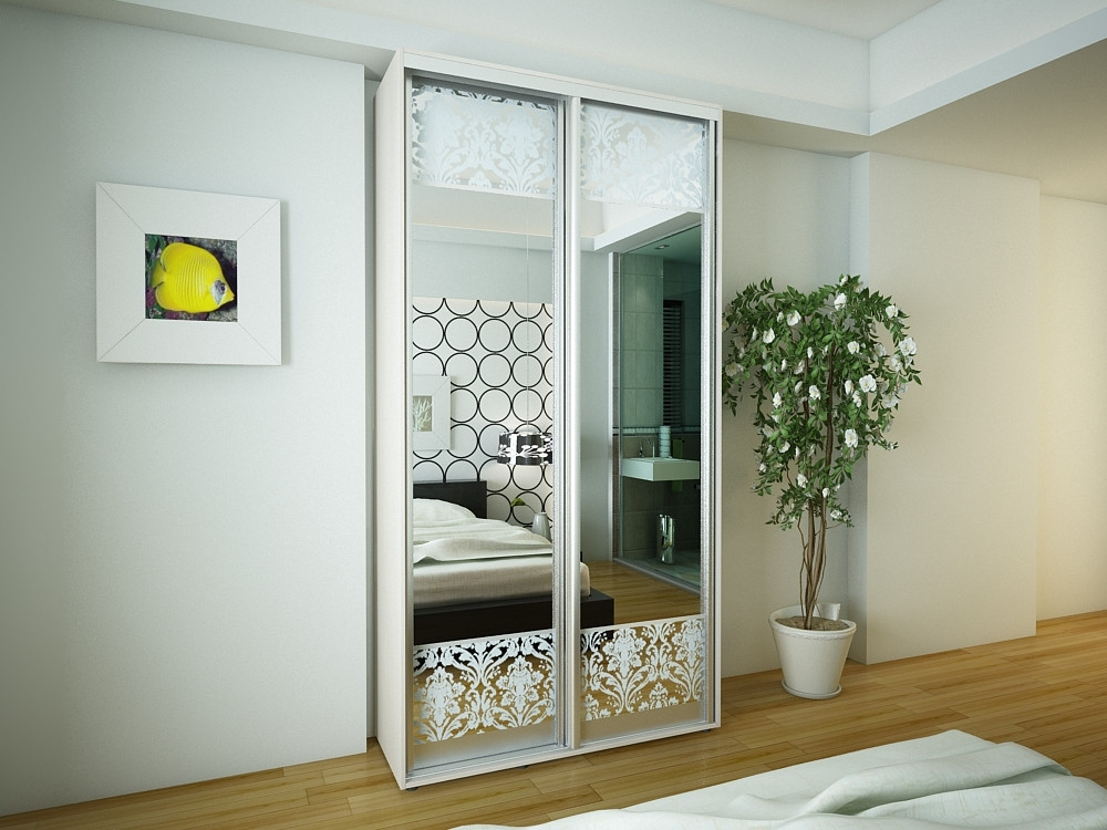 Шафа-купе FLASHNIKA Ніка 14 (двері дзеркало вставки піскоструй), фото 1