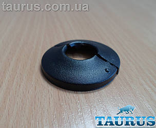 Чорний розбірний декоративний фланець — чашка DUO D54/висота 10 мм Black, внутрішній розмір 1/2" d21 мм