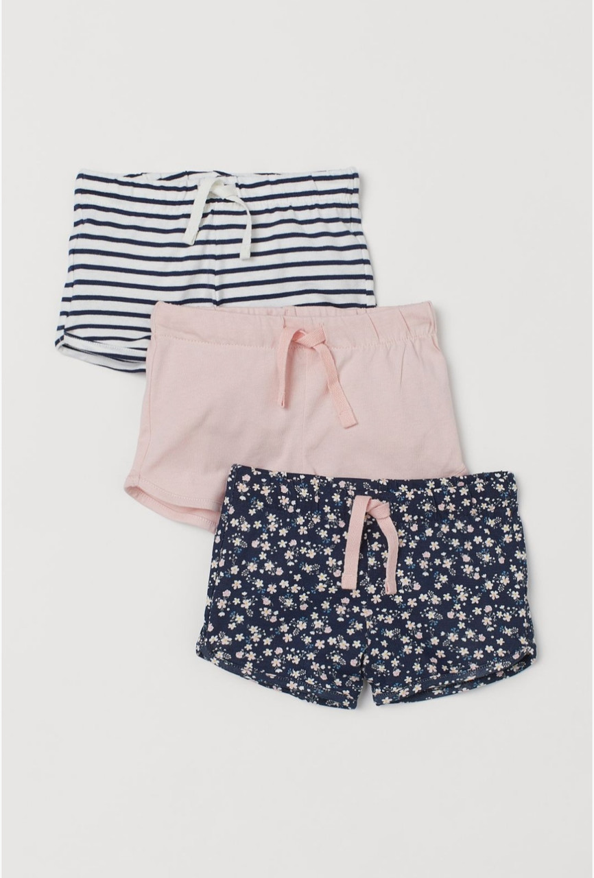 Шорти для дівчинки сині в квітковий принт H&M (Швеція) р. 86см, фото 1