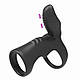 Подвійний стимулятор Вібро-кільце силікон Ерекційне кільце для продовження статевого акту Кільце на пеніс, фото 5