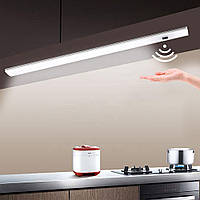 LED светильник с сенсором на взмах руки для подсветки кухни шкафов полок, 50 см USB Тёплый белый 3800К