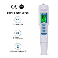 Комбинированный влагозащищённый EC/pH метр PH/EC-983 (ЕС-3587) с термометром, сменным электродом, АТС