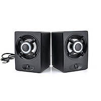 Колонки 2.0 JEDEL JNS-65 USB+3.5 mm, 4" 2x3W, 90Hz - 20KHz, з регулятором гучності, Black, BOX, Q30