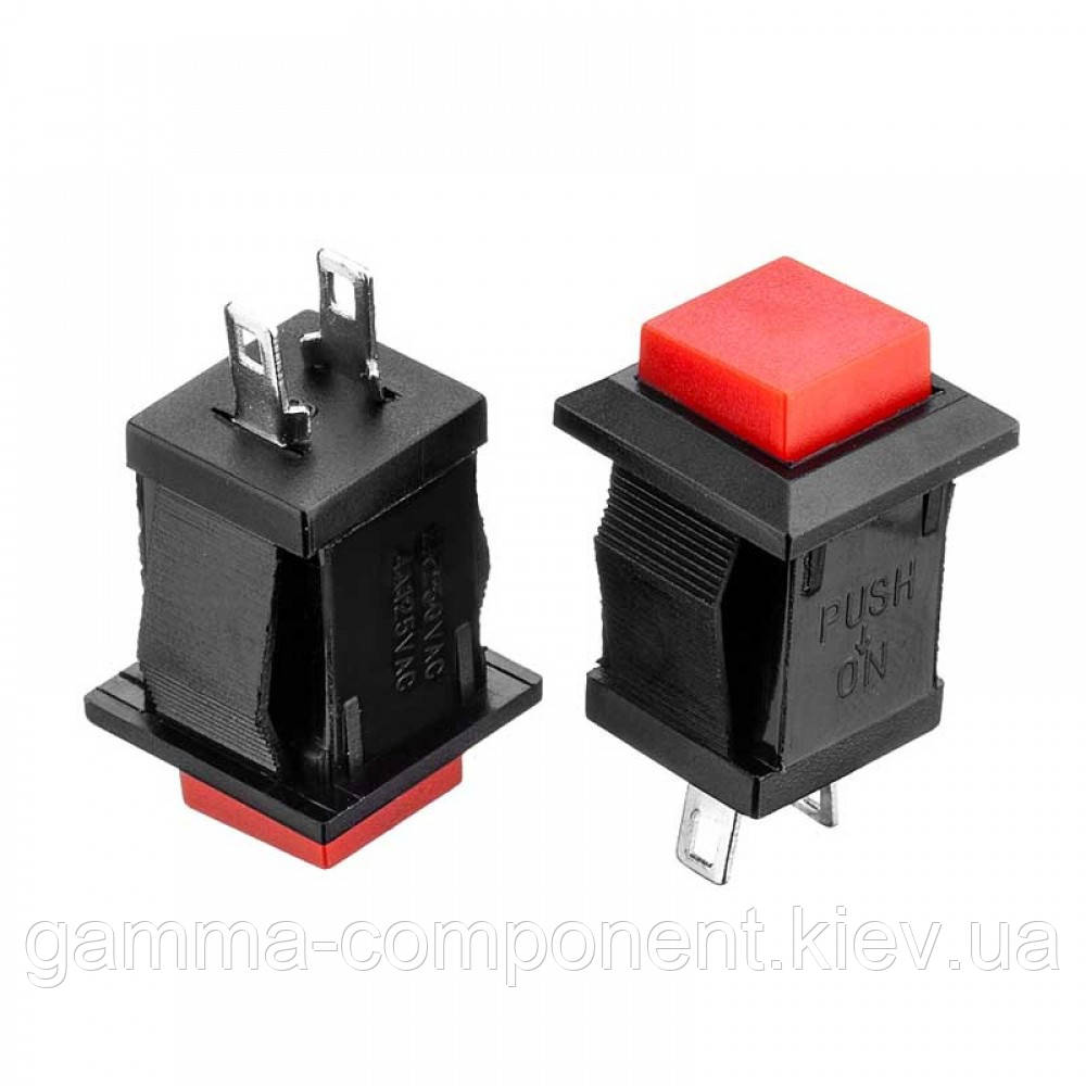 Натискна Кнопка DS-430, OFF-(ON), 3А, червоний