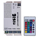 Контролер для світлодіодної стрічки RGB (аудіо) 9 A, 108 Вт, радіопульт 24 кнопки, фото 3