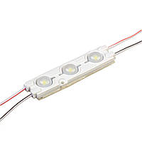 Светодиодный модуль (кластер) SMD5730, 3led, 1,5W, белый холодный, 12V, IP65