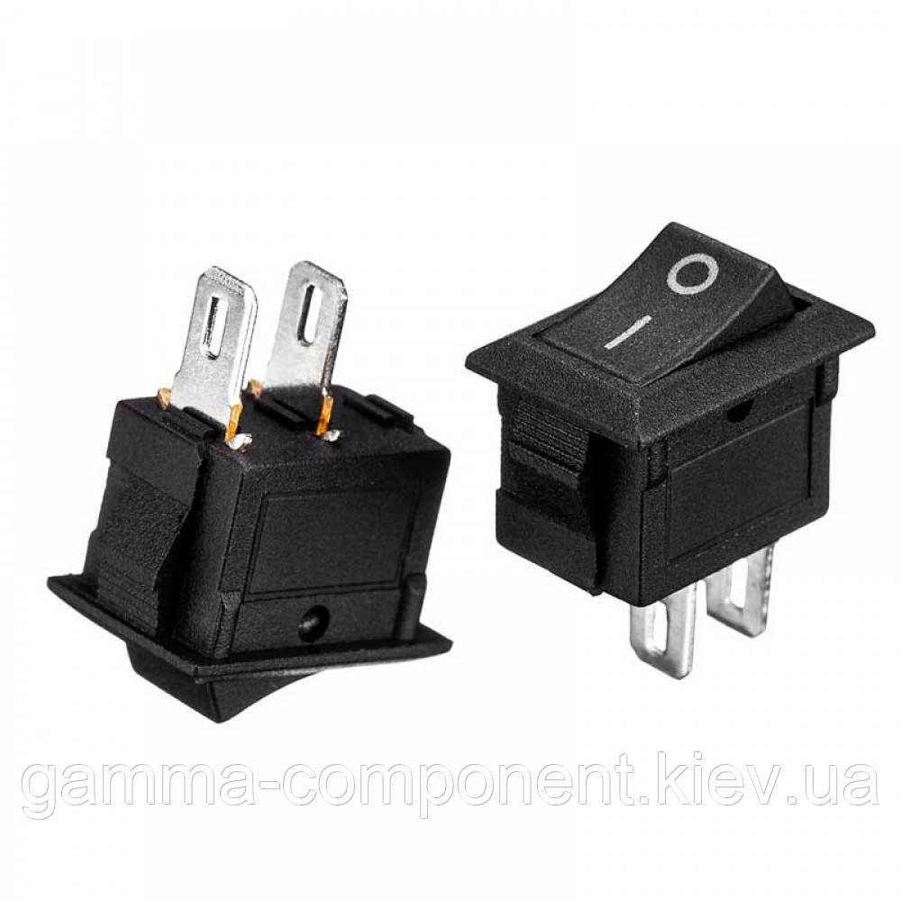 Перемикач KCD1-101, ON-OFF, 6А (2pin), чорний