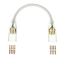 Коннектор двухсторонний для светодиодной ленты Multi-Color 220В smd 2835-180 лед/м + провод 4 pin