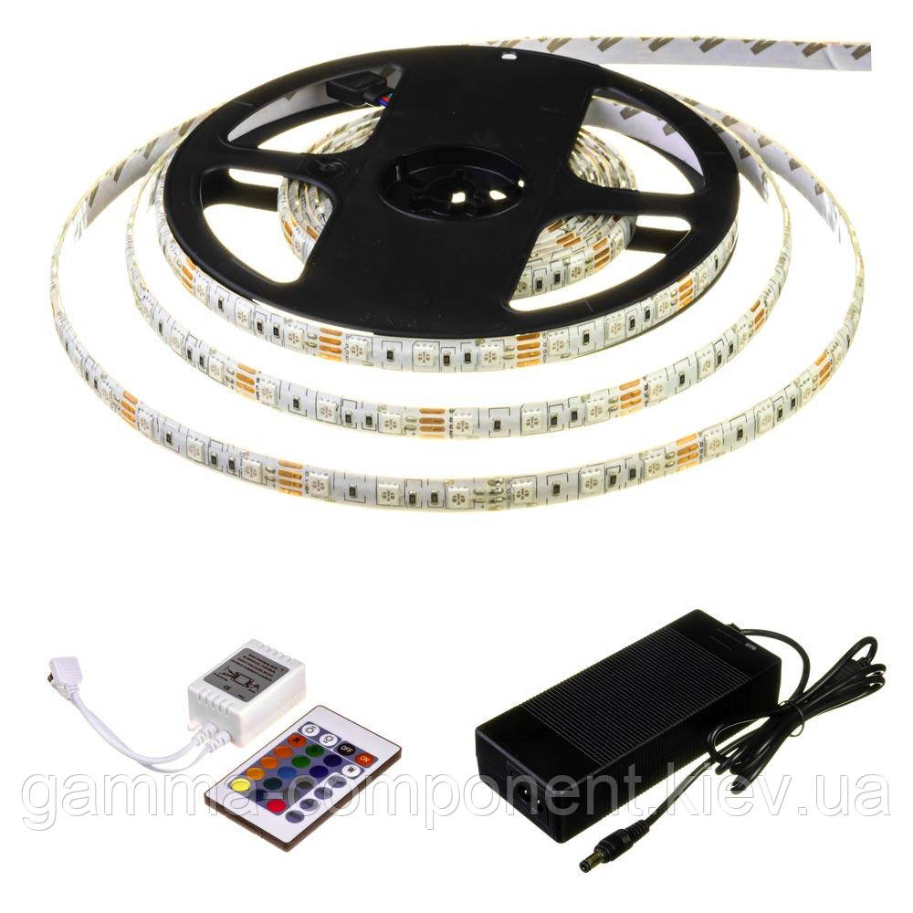 Світлодіодна стрічка з пультом ip67 RGB smd5050 60Led/m (комплект 5 метрів)