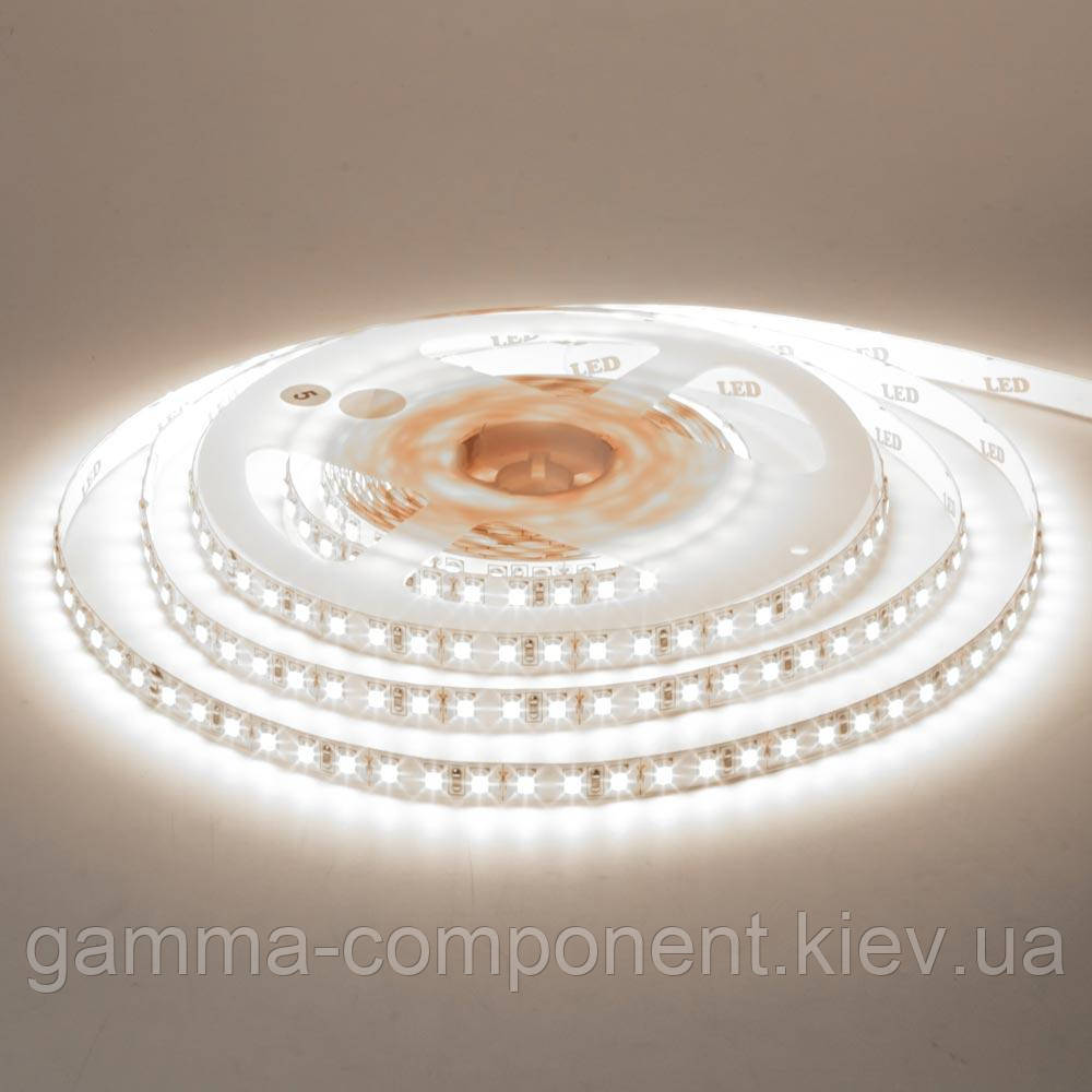 Світлодіодна стрічка біла нейтральна 12V AVT New smd3528 120LED/м IP20, фото 1