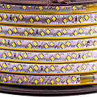 Світлодіодна стрічка 220В жовта smd 2835-120 лід/м 12Вт/м, герметична. Бухта 50 метрів., фото 3