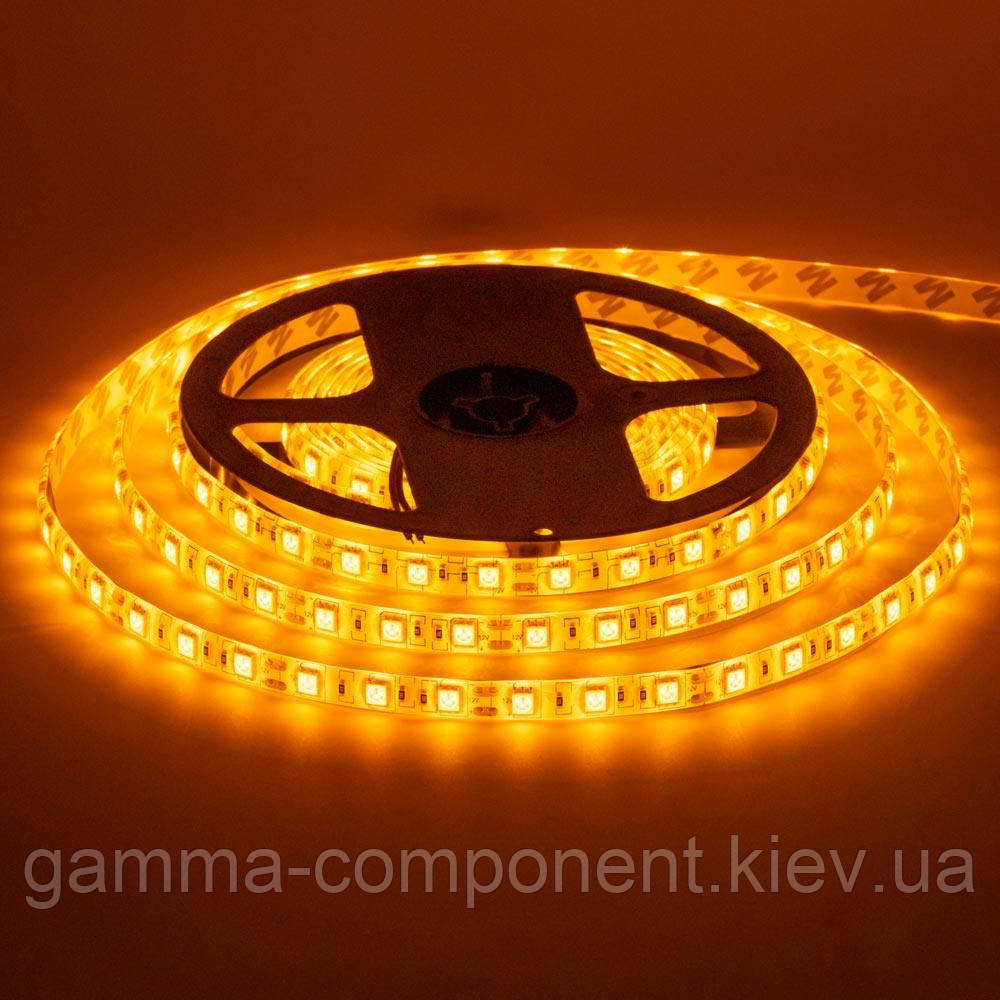 Світлодіодна стрічка SMD 5050 (60 LED/м), жовтий, IP20, 12В - бобіни від 5 метрів
