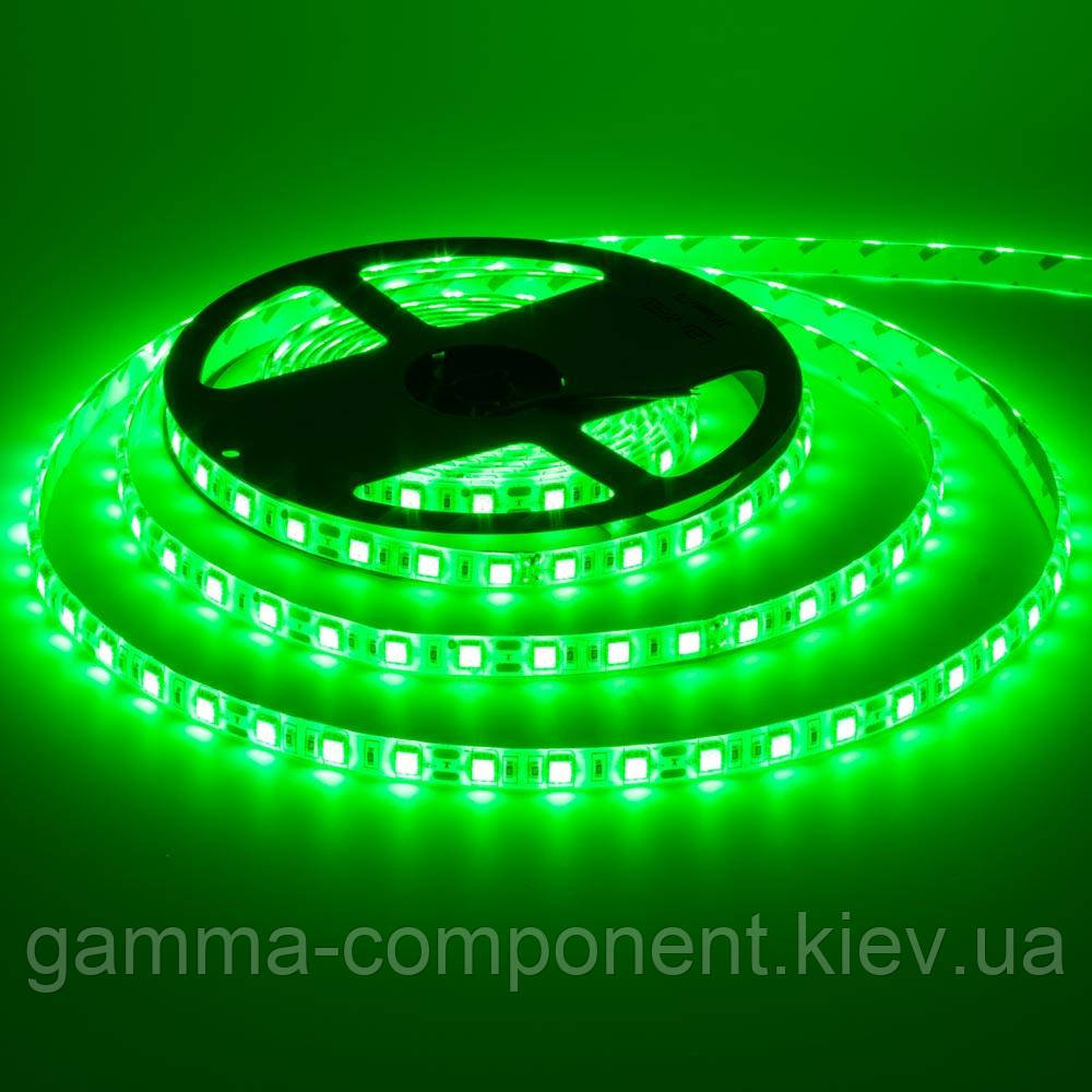 Світлодіодна стрічка SMD 5050 (60 LED/м), зелений, IP20, 12В - бобіни від 5 метрів