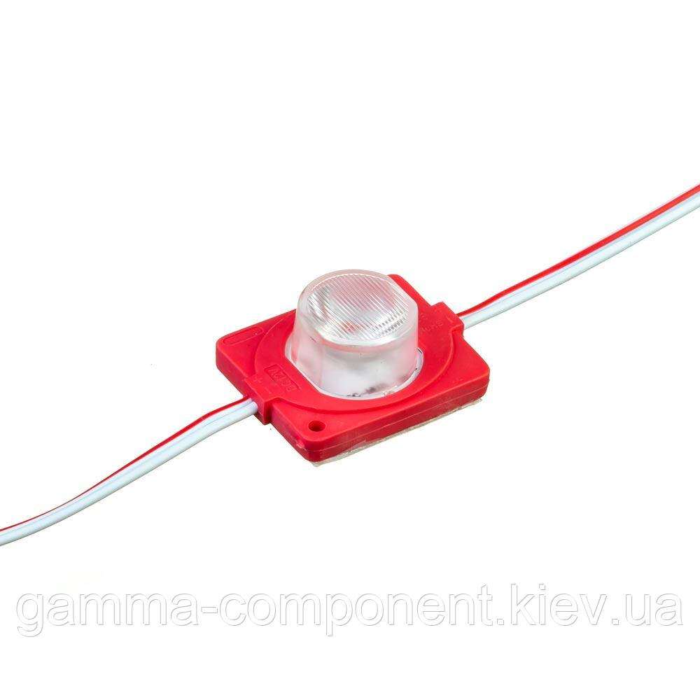 Інжекторний світлодіодний модуль 12В SMD3030, 1led, 1.5 Вт, червоний, IP65