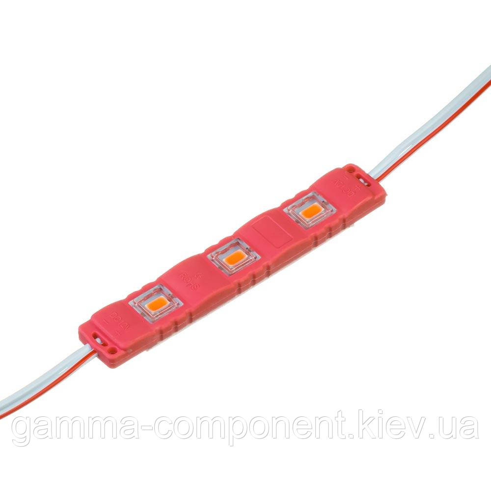 Світлодіодний модуль (кластер)smd5730 3led 1.5 W червоний 12 V IP65
