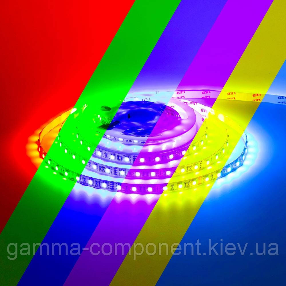 Світлодіодна стрічка RGB MOTOKO PREMIUM SMD 5050 (60 LED/м), IP20, 12В - бобіни від 5 метрів