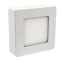 Светодиодный светильник настенно-потолочный 6Вт квадратный, белый, IP20