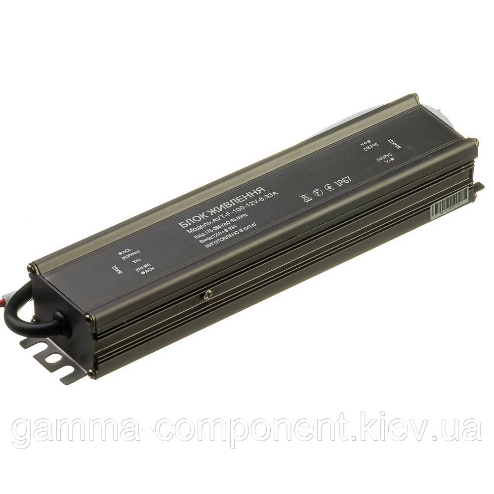 Led-блок живлення 12 V (герметичний) 8,33 А 100 Вт AVT