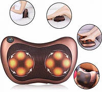 Массажная подушка Massage pillow for home and car универсальная роликовая 4 ролика